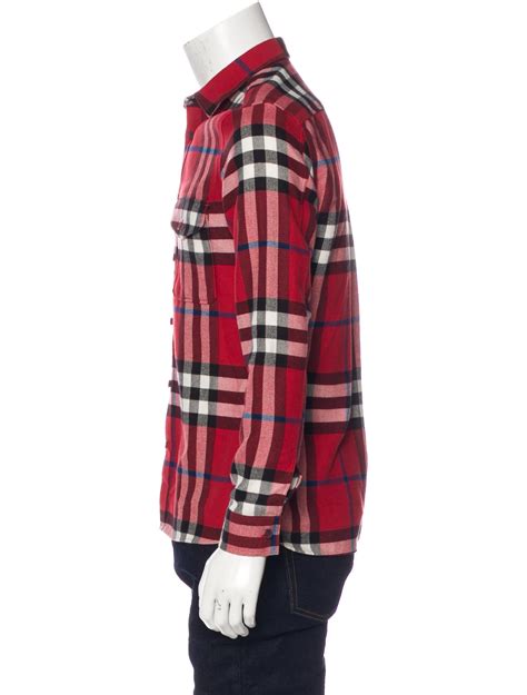 burberry brit flannel shirt|burberry plaid shirt men's.